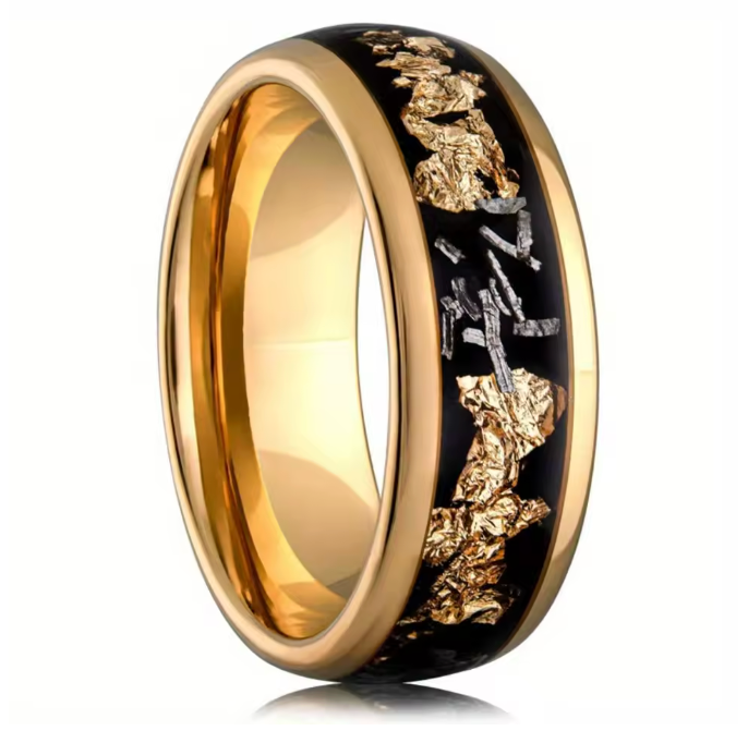 HellMark 14K Gold + Steel Premium 8mm Ring