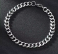 HellMark Plated Stainless Steel Cuban Chain Bracelet Selection