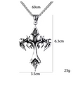 HellMark Vintage Flame Cross - 60CM Chain Necklace With Pendant