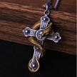 HellMark Skull Cross Dragon Pendant Necklace