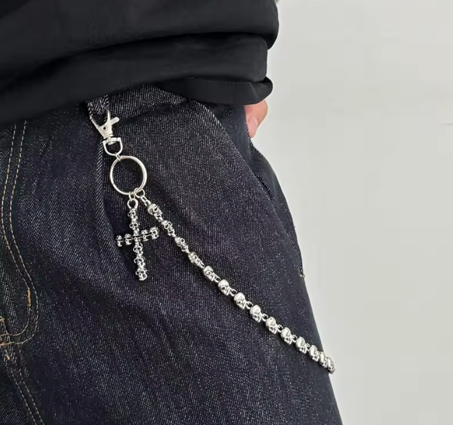 HellMark Vintage Metal Keychain Belt Chain