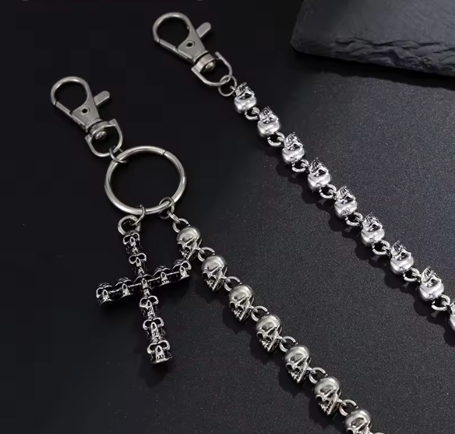 HellMark Vintage Metal Keychain Belt Chain