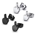 HellMark Stainless Steel Middle Finger EarRing