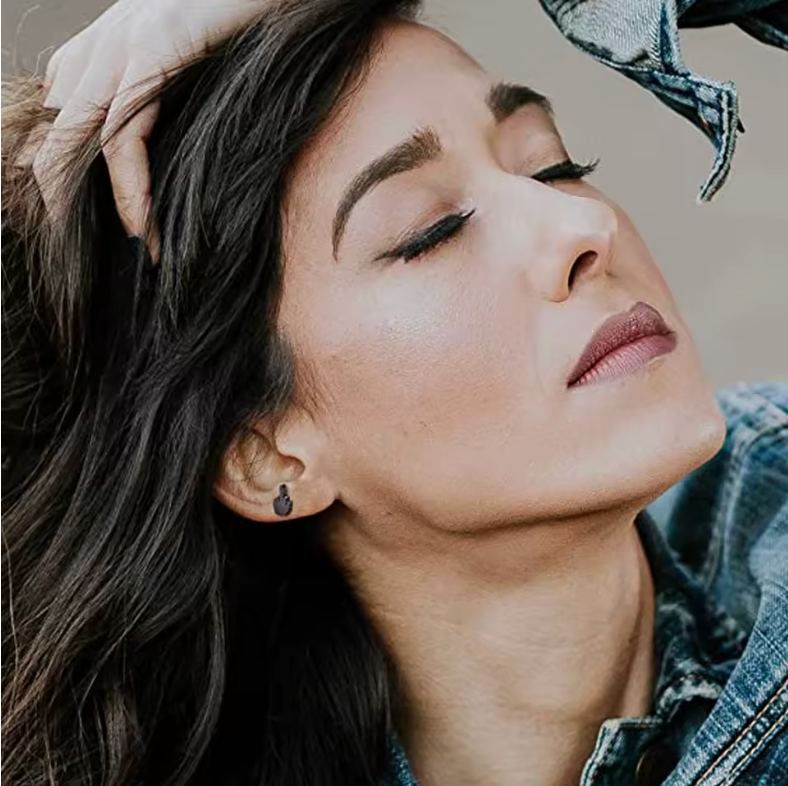 HellMark Stainless Steel Middle Finger EarRing