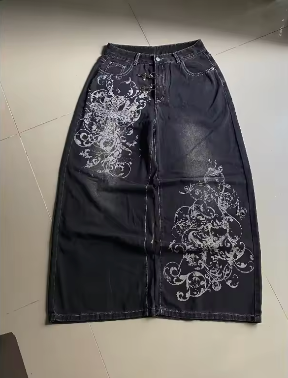 HellMark Baggy Black Denim Jeans