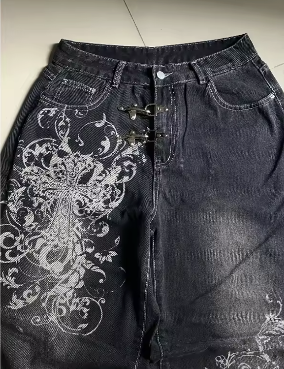 HellMark Baggy Black Denim Jeans