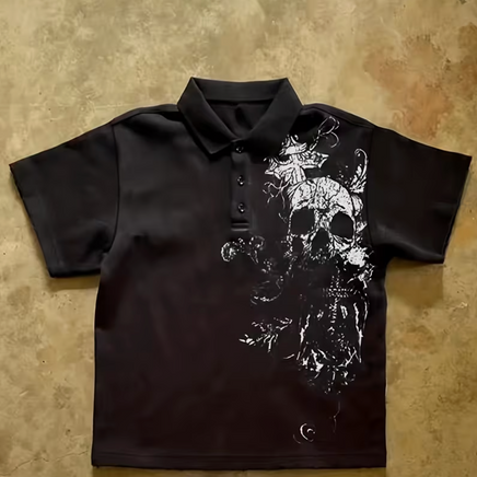 HellMark Vintage Skull Design Polo