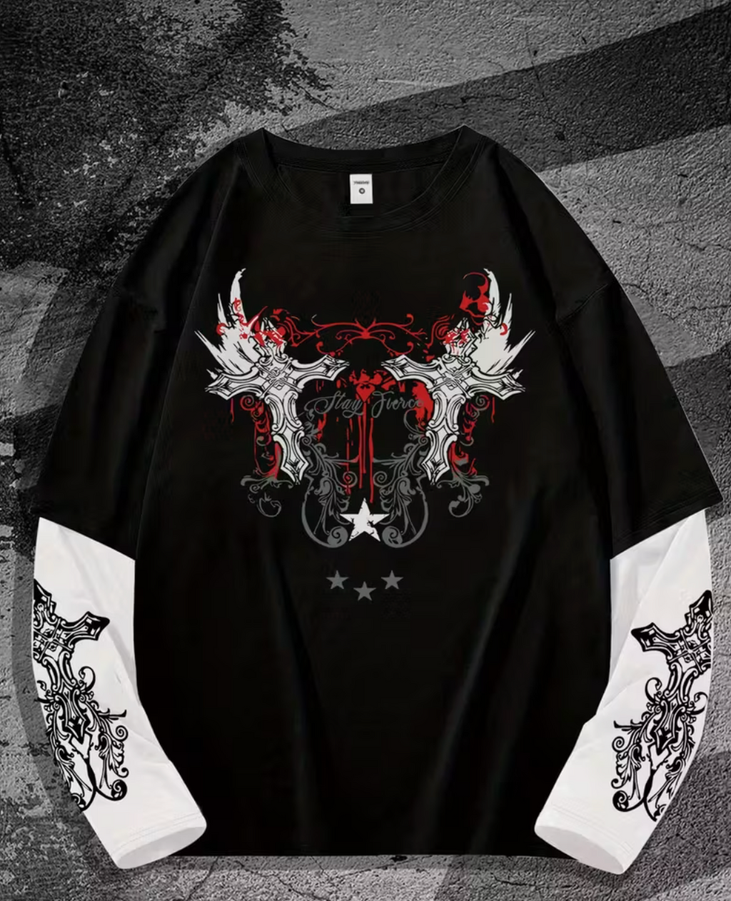 HellMark Long Sleeve Skull & Star Design T