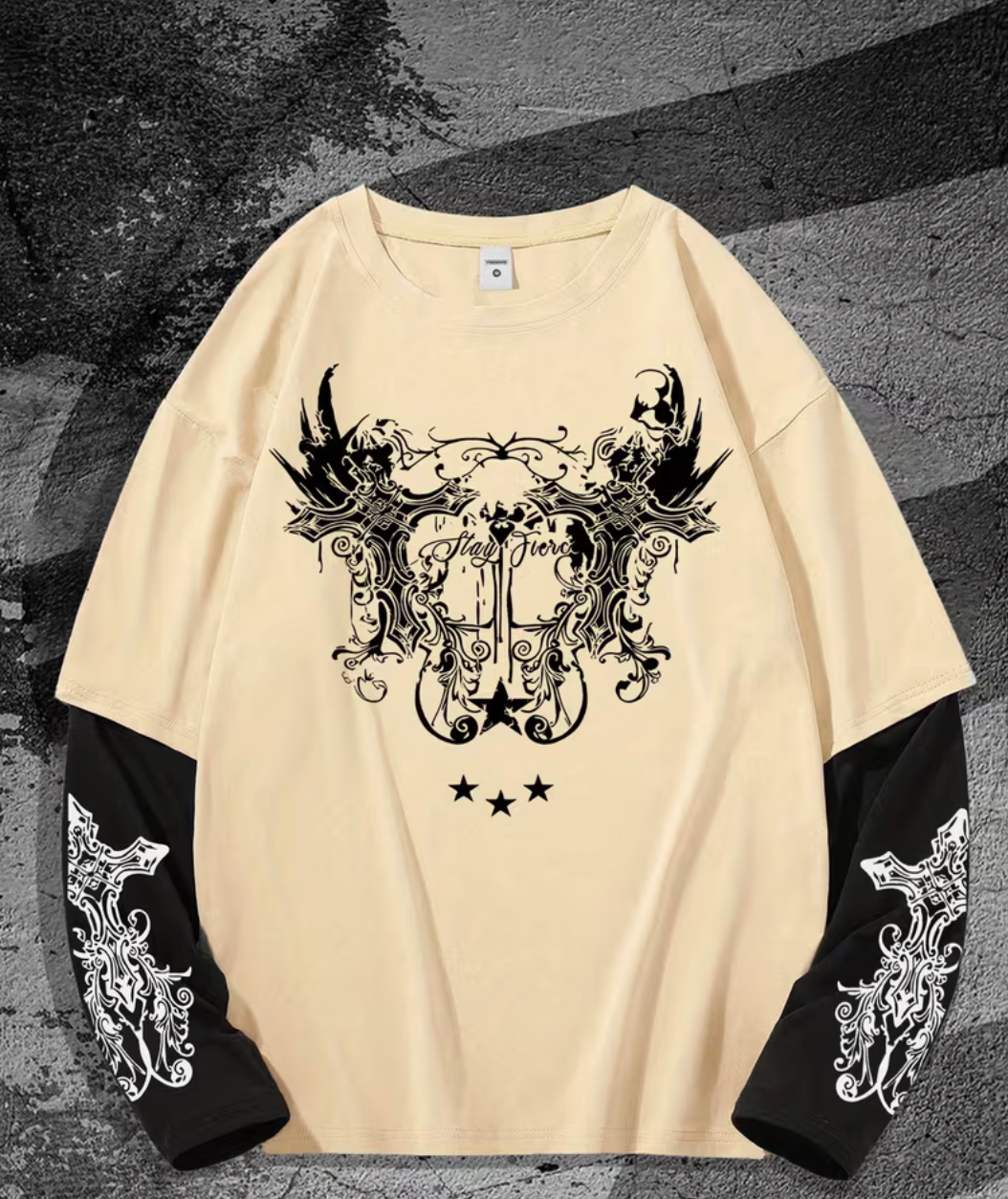 HellMark Long Sleeve Skull & Star Design T