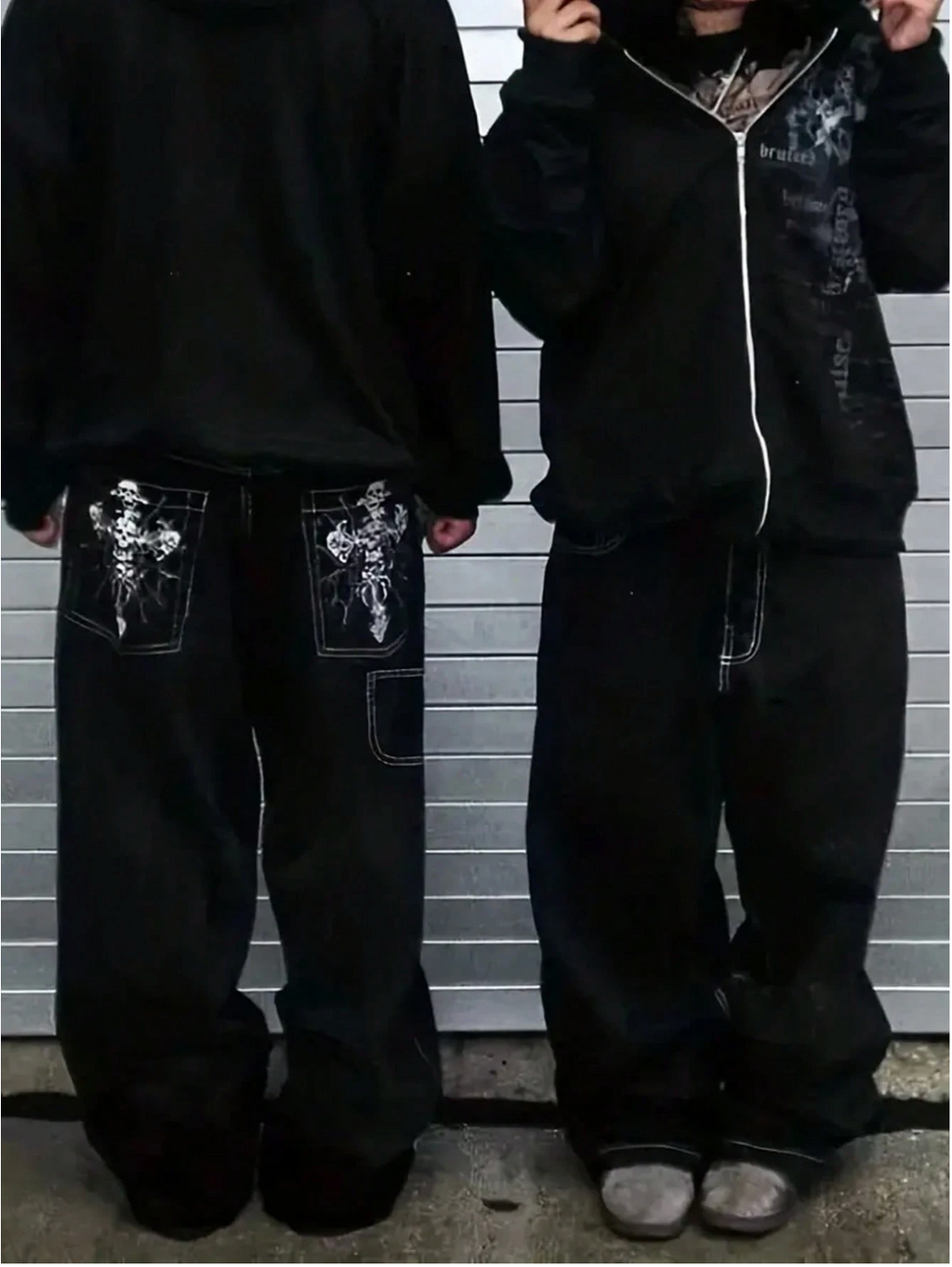 HellMark Skull Cross Denim Jeans