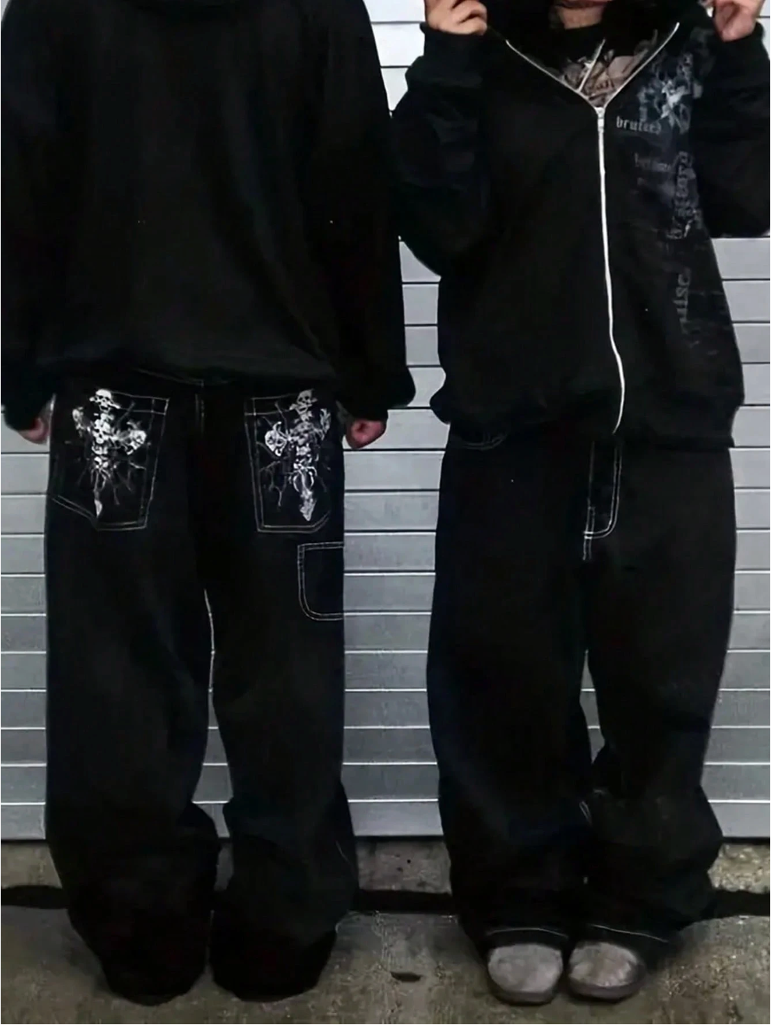 HellMark Skull Cross Denim Jeans