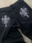 HellMark Skull Cross Denim Jeans