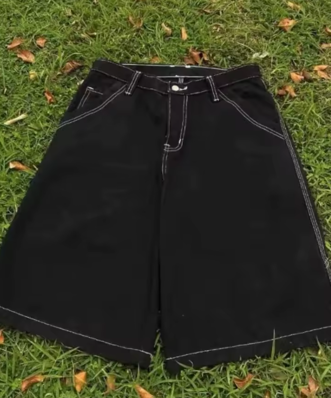 HellMark Jorts Men Black Denim