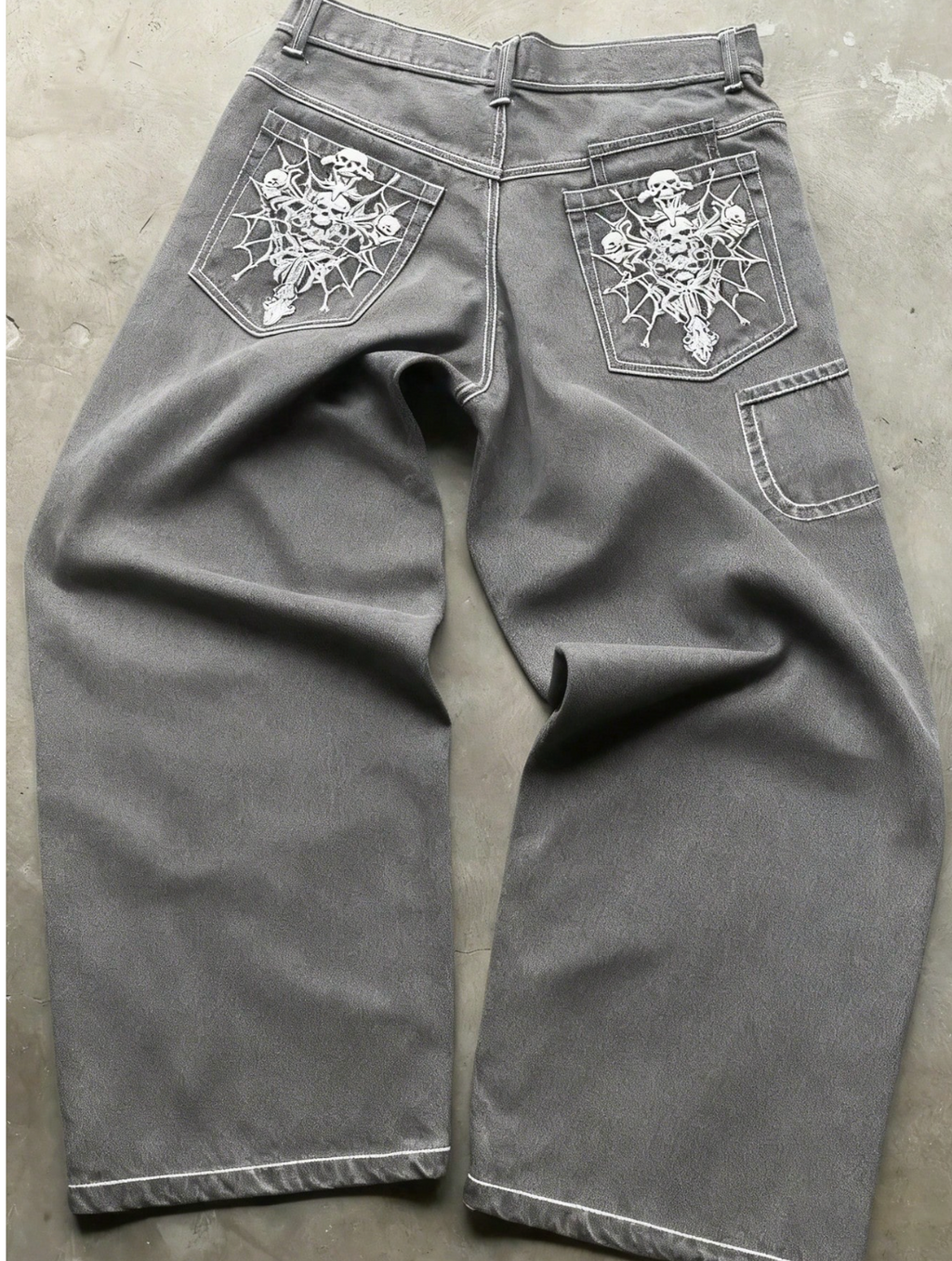 HellMark Skull Cross Denim Jeans