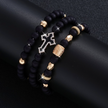 HellMark Cross Lava Rock Bracelet