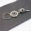 HellMark Pentagram Bird Skull Keychain