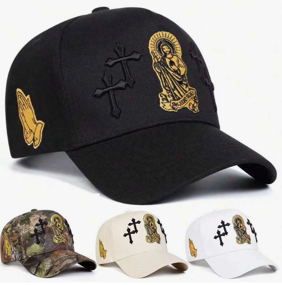 HellMark Jesus Cross Embroidered Hat