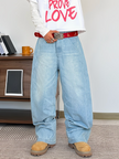 HellMark Loose Baggy Blue Everyday Jeans
