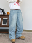 HellMark Loose Baggy Blue Everyday Jeans