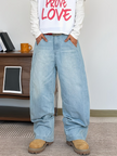 HellMark Loose Baggy Blue Everyday Jeans