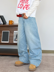 HellMark Loose Baggy Blue Everyday Jeans
