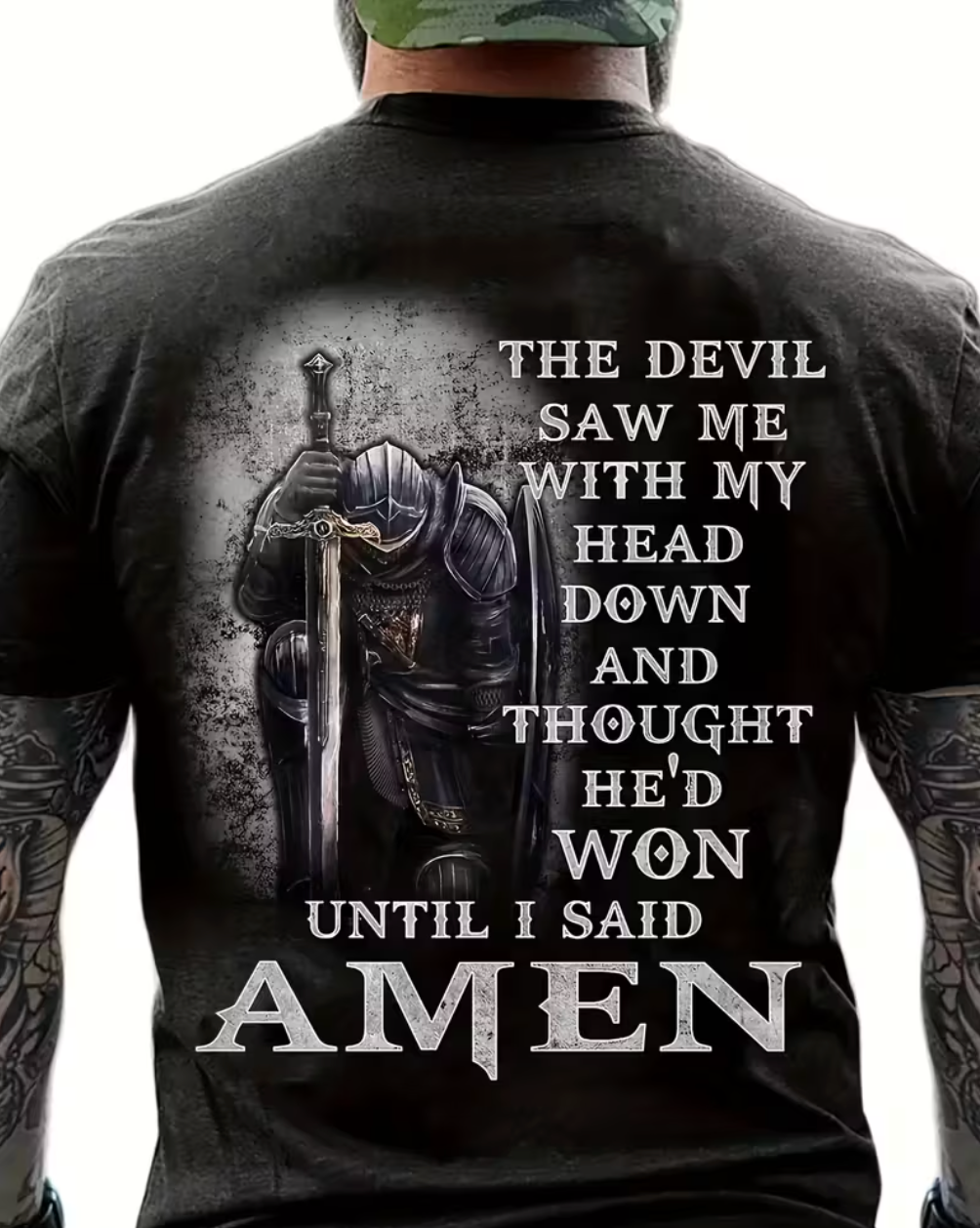 HellMark Graphic Devil Amen T-Shirt