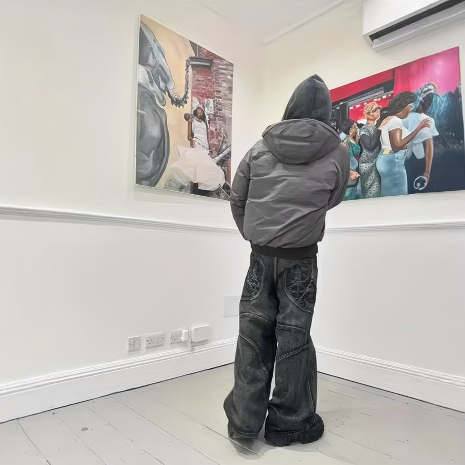 HellMark Vintage Faded Dark Grey Denim Jeans