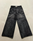 HellMark Vintage Faded Dark Grey Denim Jeans