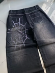 HellMark Washed Dark Grey Spider Web Denim
