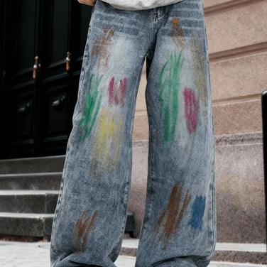 HellMark Hand Painted Marks Blue Denim